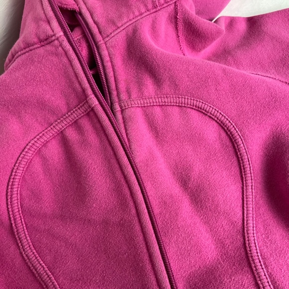 Lululemon Scuba Hoodie Short Style Pink Full Zip Size 4* - Picture 10 of 12